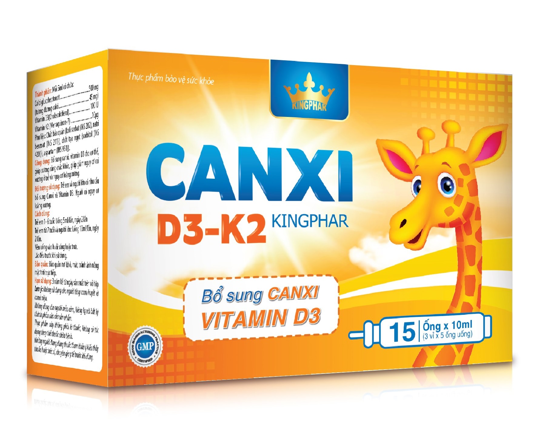 Thực phẩm bảo vệ sức khỏe: CANXI - D3- K2 KINGPHAR